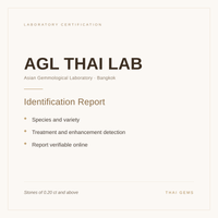 AGL Thai Lab identification report — what is included