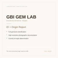 GBI Gem Lab ID + Origin Report — what is included