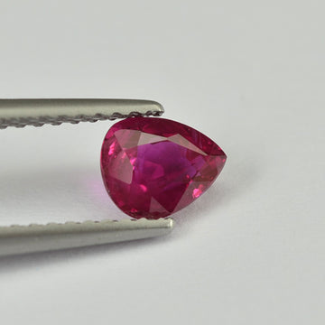 0.79 cts Natural Burma Ruby Loose Gemstone Pear Cut
