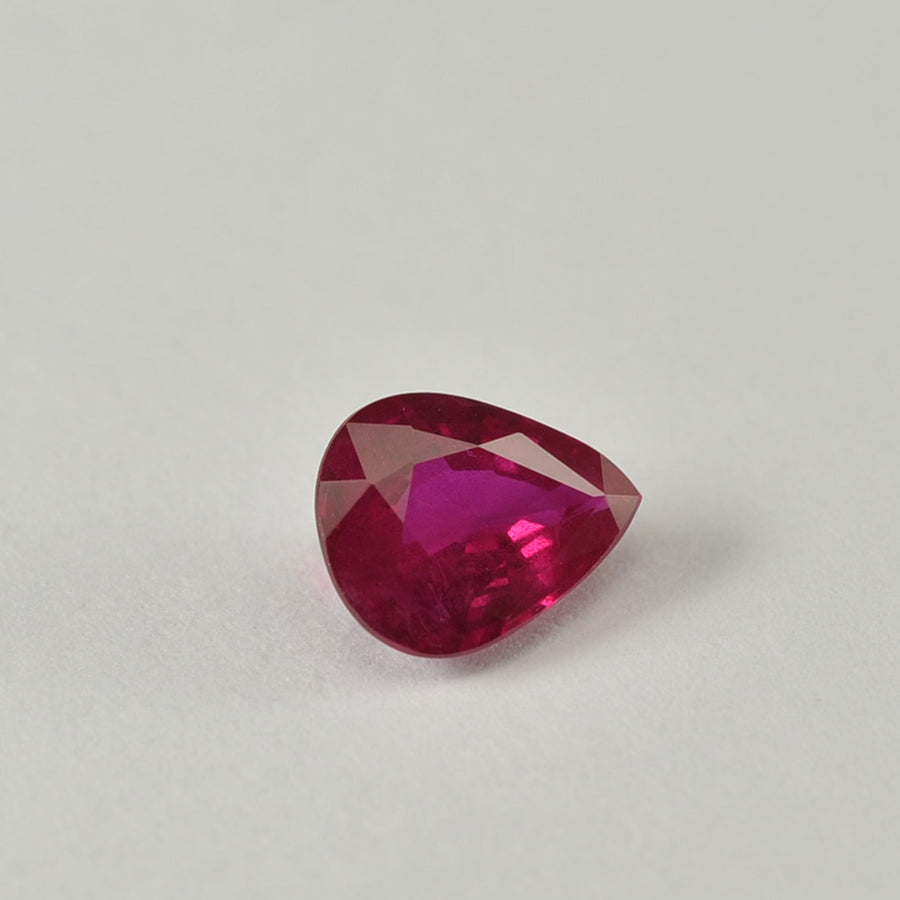 0.61 cts Natural Burma Ruby Loose Gemstone Pear Cut