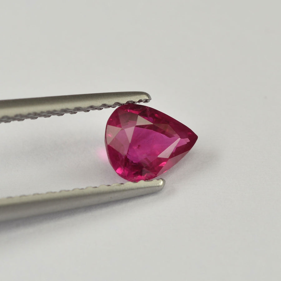 0.70 cts Natural Burma Ruby Loose Gemstone Pear Cut