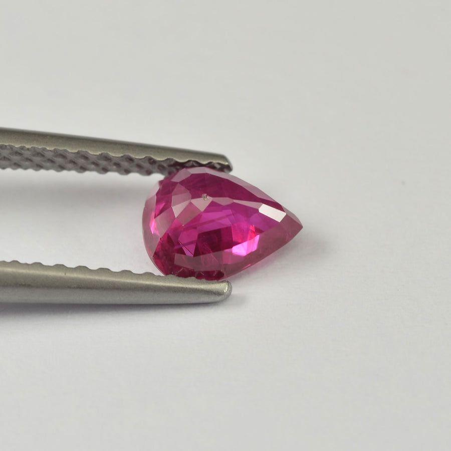 0.70 cts Natural Burma Ruby Loose Gemstone Pear Cut