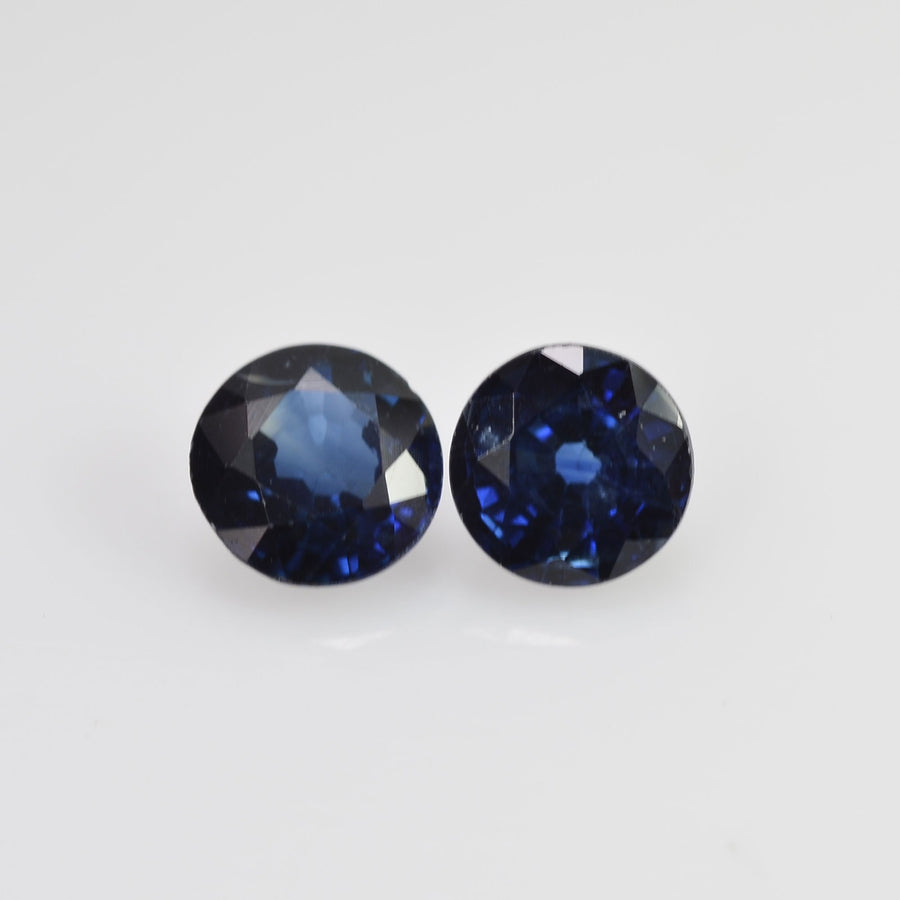 4.5 mm Natural Blue Sapphire Loose Pair Gemstone Round Cut