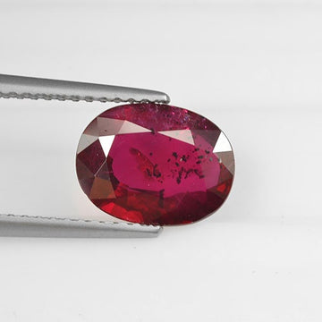 2.34 cts Natural Madagascar Ruby Loose Gemstone Oval Cut | GRS Certified