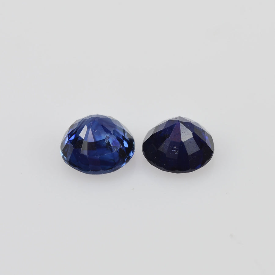 4.5 mm Natural Blue Sapphire Loose Pair Gemstone Round Cut