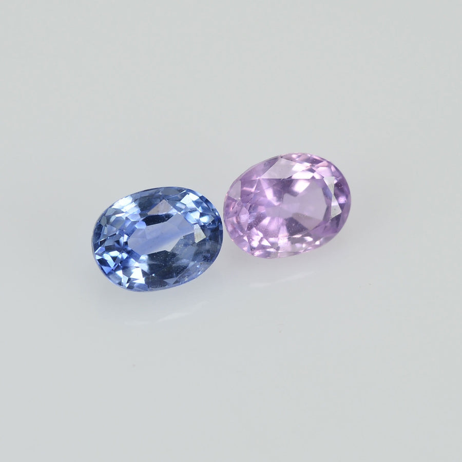 0.63 cts Natural Fancy Sapphire Loose Pair Gemstone Oval Cut