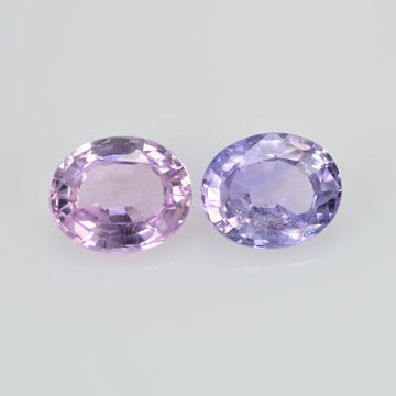 1.14 cts Natural Fancy Sapphire Loose Pair Gemstone Oval Cut