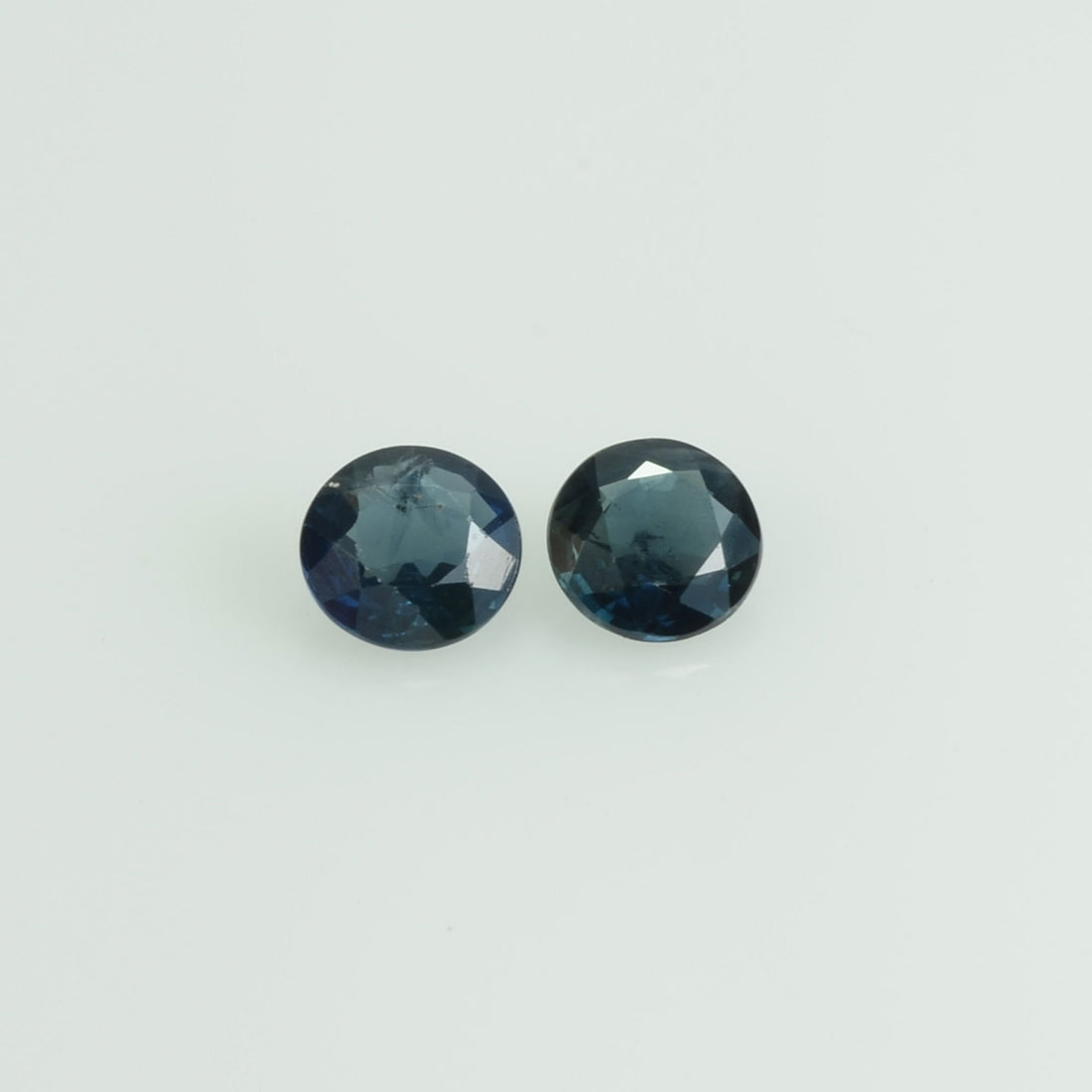 3.7-3.8 mm Natural Blue Sapphire Loose Pair Gemstone Round Cut