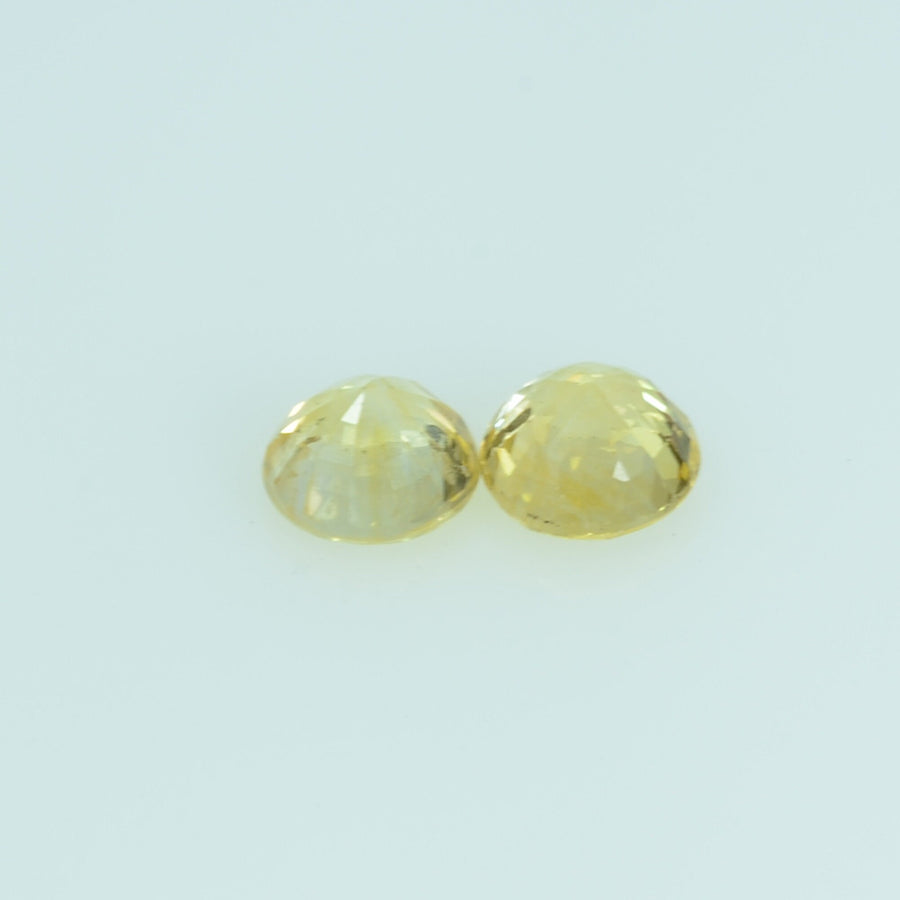 3.7 mm Natural Yellow Sapphire Loose Gemstone Round Cut