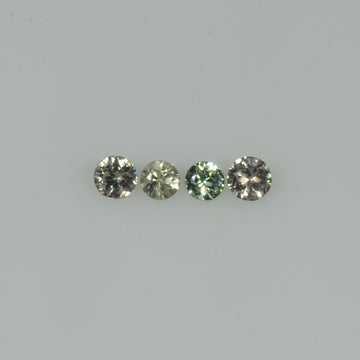 1.4-4 mm Natural Yellowish Green Sapphire Loose Gemstone Round Diamond Cut Vs Quality Color