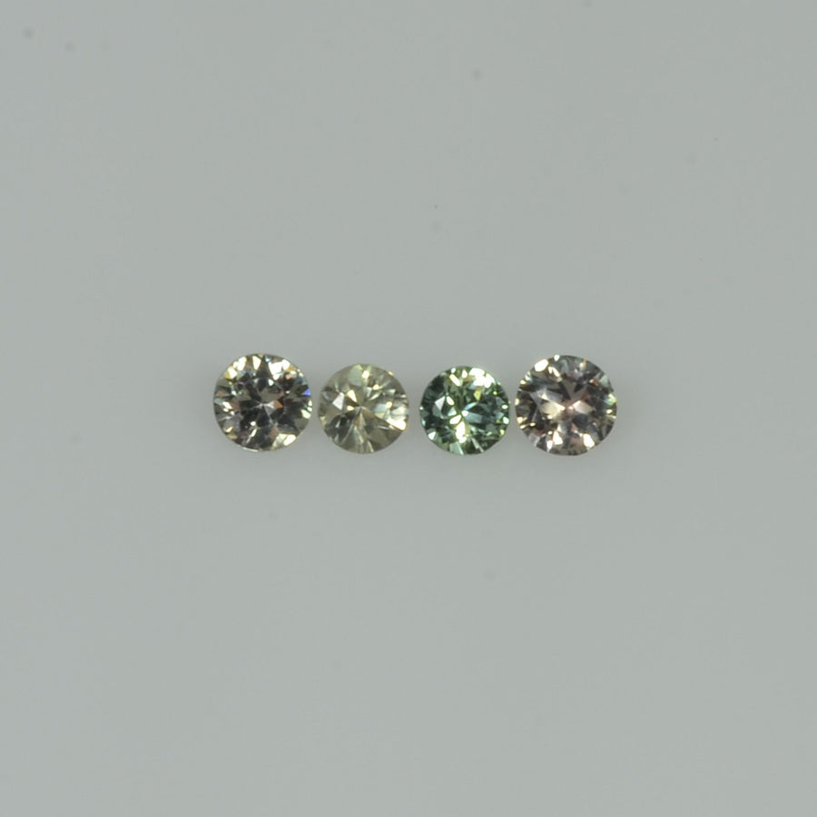1.4-4 mm Natural Yellowish Green Sapphire Loose Gemstone Round Diamond Cut Vs Quality Color