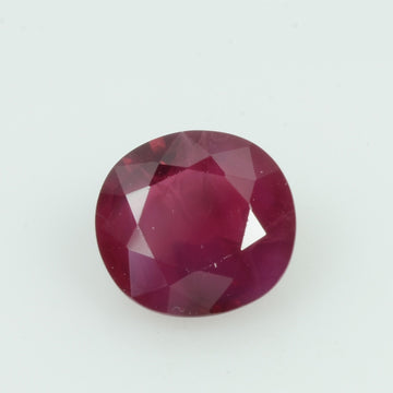 0.98 Cts Natural Burma Ruby Loose Gemstone Roundish Oval Cut