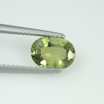 1.71 Cts Natural Green Sapphire Loose Gemstone Oval Cut