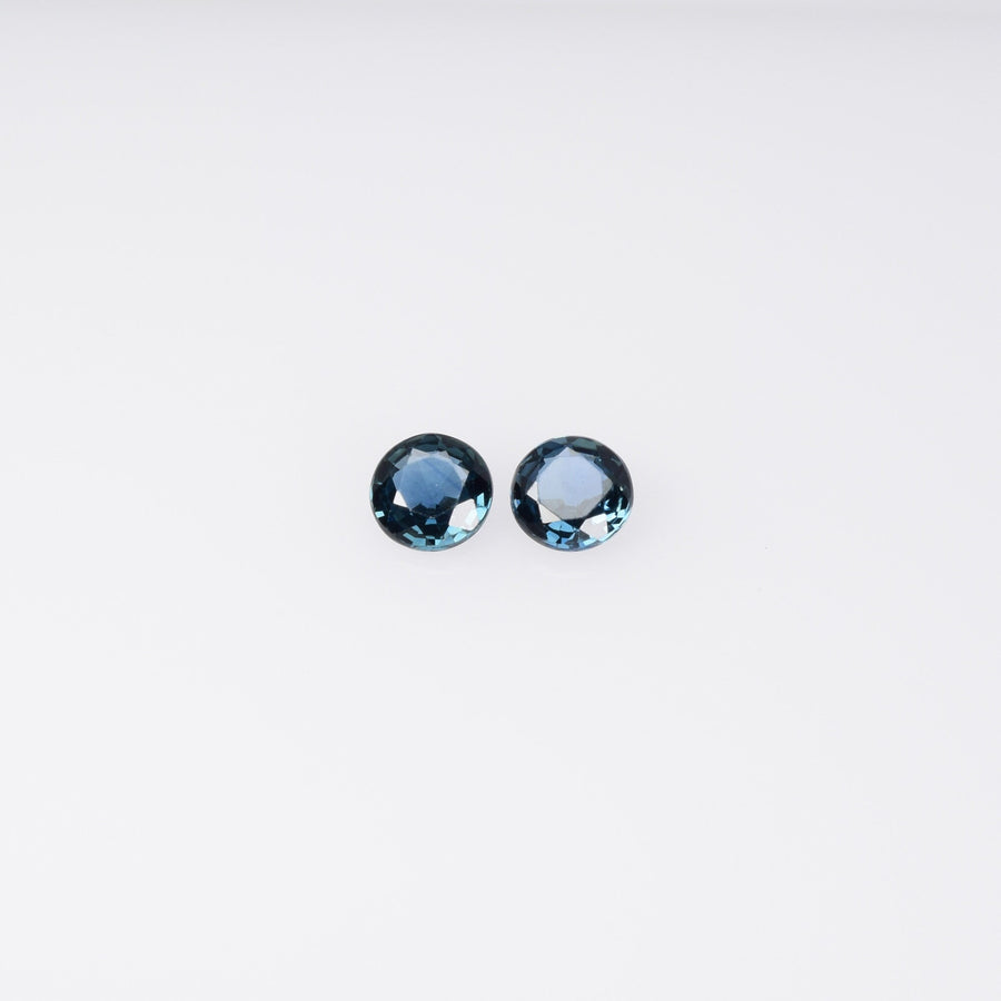 3.5-3.9 mm Natural Blue Sapphire Loose Pair Gemstone Round Cut