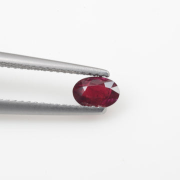 0.57 Cts Natural Ruby Loose Gemstone Oval Cut Pigeon Blood Aigs Certified