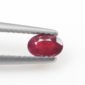 0.52 Cts Natural Ruby Loose Gemstone Oval Cut Pigeon Blood Aigs Certified