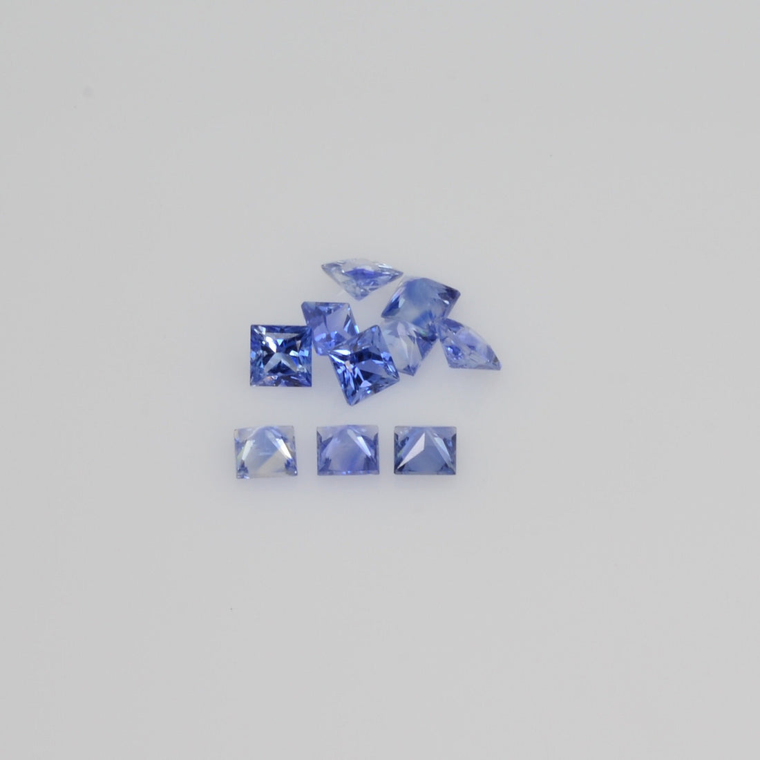2.8-3.2 MM Natural Princess Cut Blue Sapphire Loose Gemstone
