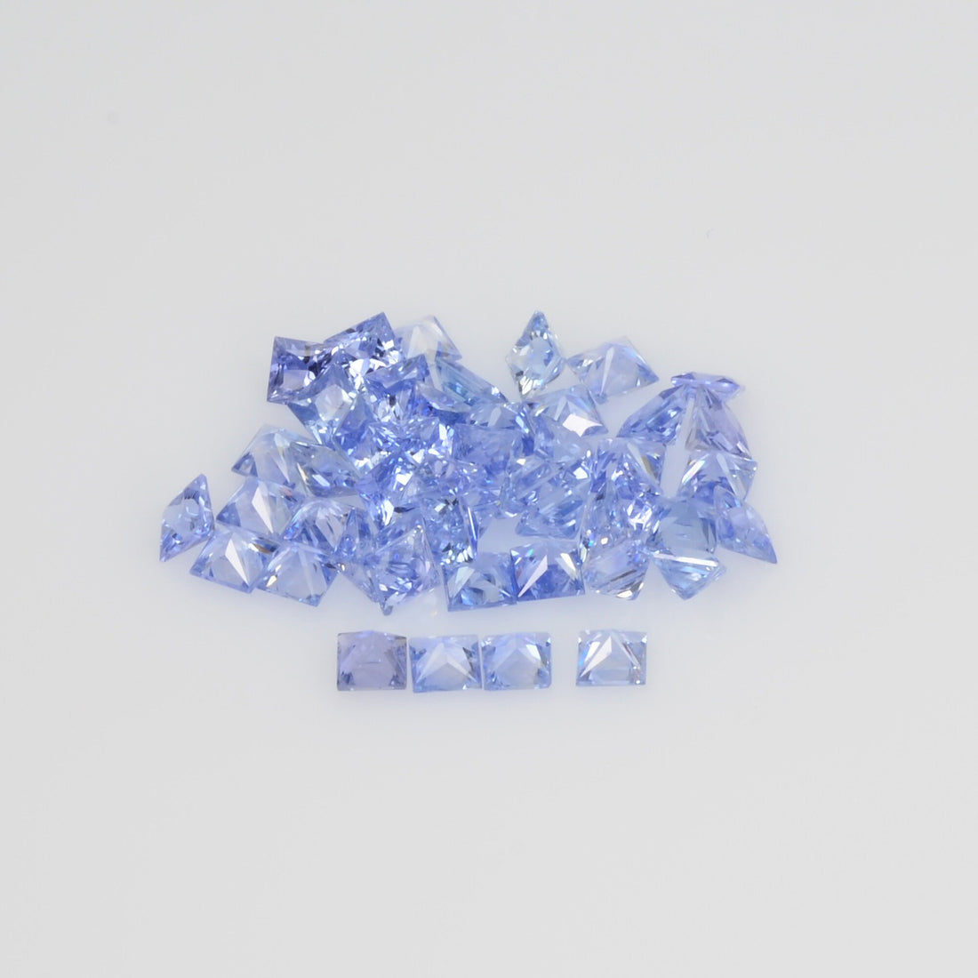 2.8-3.3 MM Natural Princess Cut Blue Sapphire Loose Gemstone