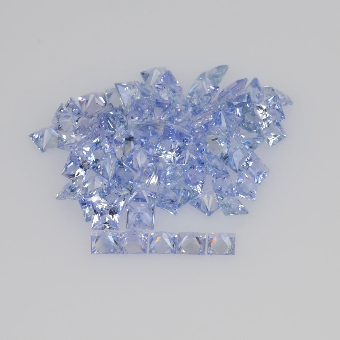 2.8-3.3 MM Natural Princess Cut Blue Sapphire Loose Gemstone