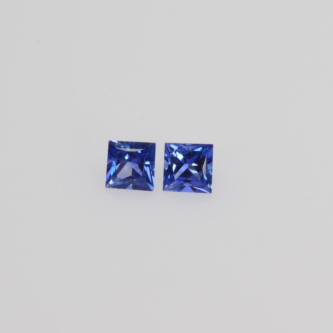 3.3-3.7 MM Natural Princess Cut Blue Sapphire Loose Gemstone