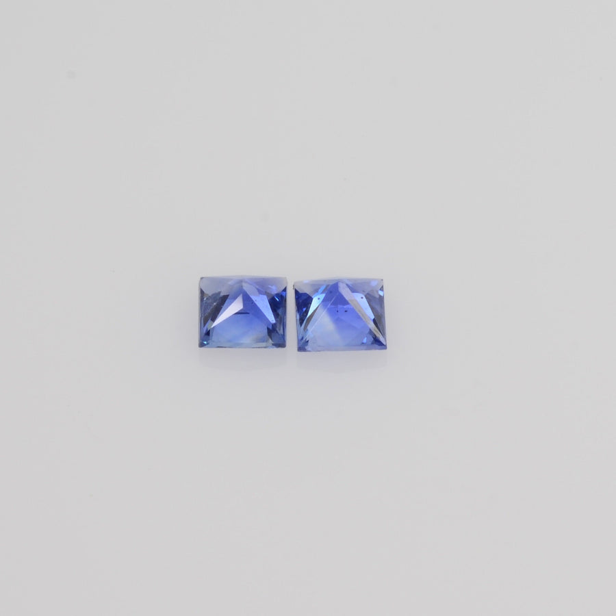 3.3-3.7 MM Natural Princess Cut Blue Sapphire Loose Gemstone