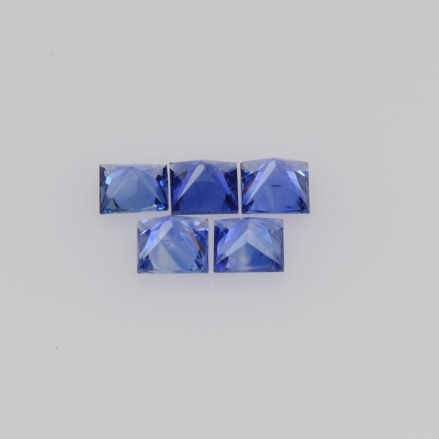 3.3-3.7 MM Natural Princess Cut Blue Sapphire Loose Gemstone