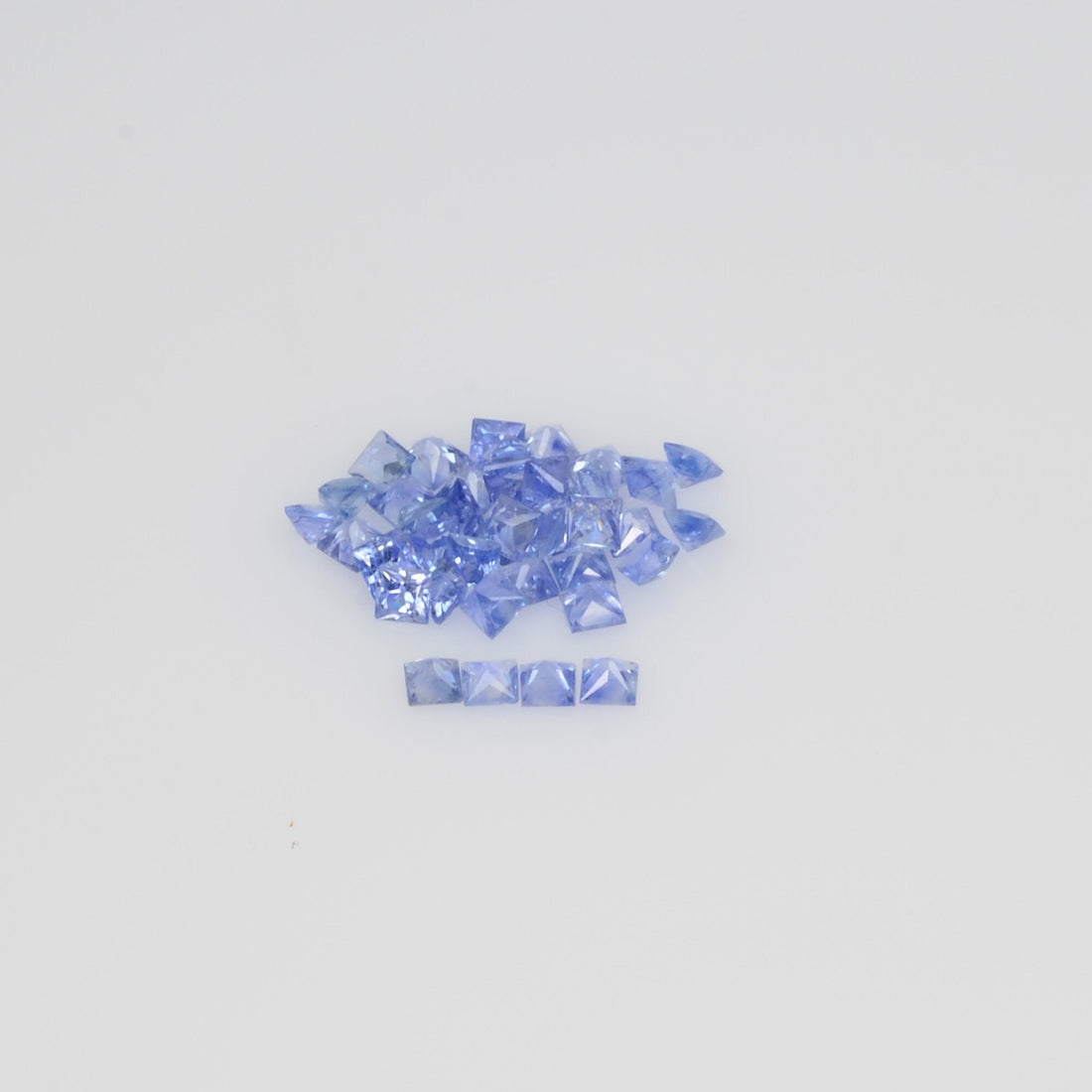 1.6-2.3 MM Natural Princess Cut Blue Sapphire Loose Gemstone