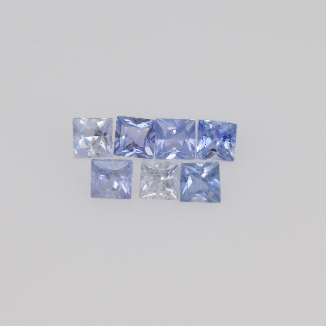 2.3-2.6 MM Natural Princess Cut Blue Sapphire Loose Gemstone
