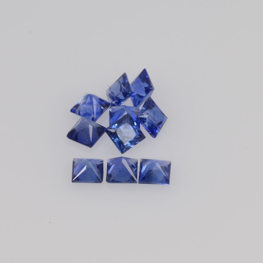 2.6-3.2 MM Natural Princess Cut Blue Sapphire Loose Gemstone