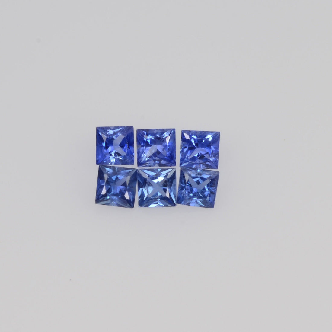 2.6-3.2 MM Natural Princess Cut Blue Sapphire Loose Gemstone