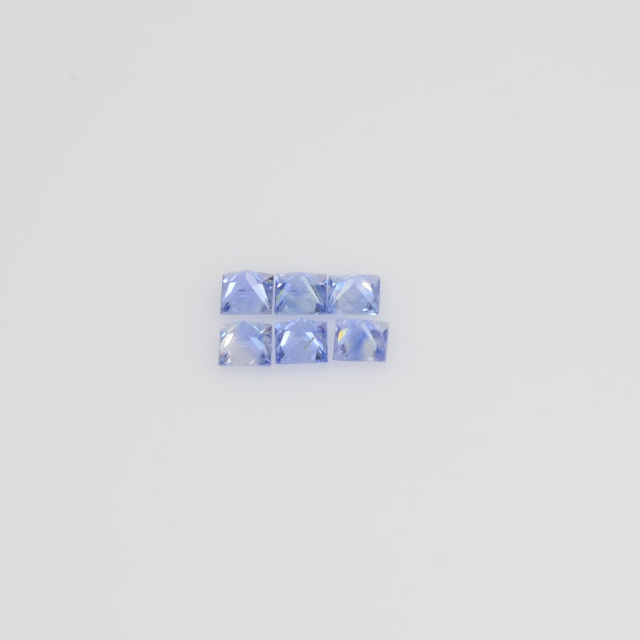 2.8-3.4 MM Natural Princess Cut Blue Sapphire Loose Gemstone