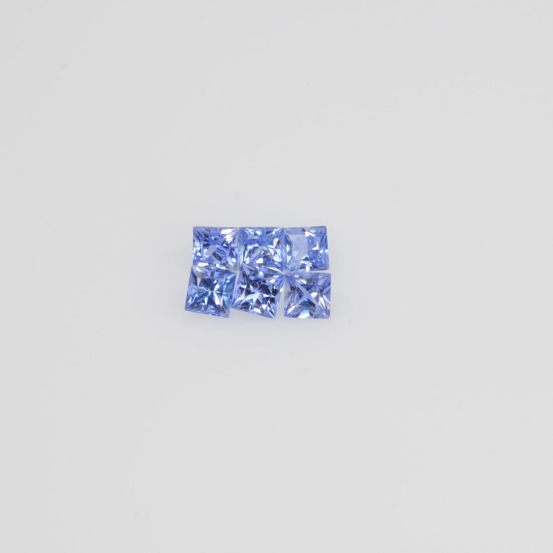 2.8-3.4 MM Natural Princess Cut Blue Sapphire Loose Gemstone