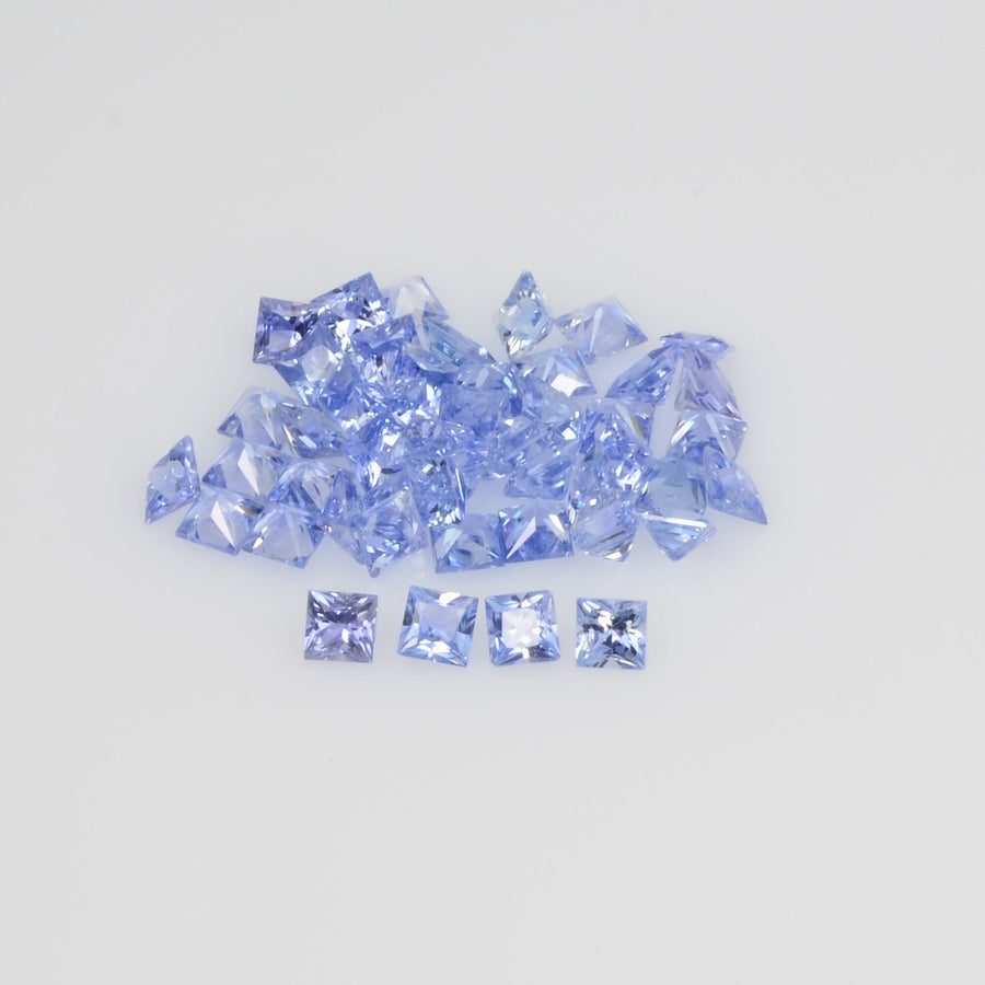 2.8-3.3 MM Natural Princess Cut Blue Sapphire Loose Gemstone