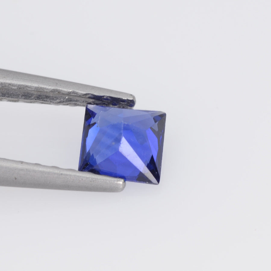3.2-4.0 MM Natural Princess Cut Blue Sapphire Loose Gemstone