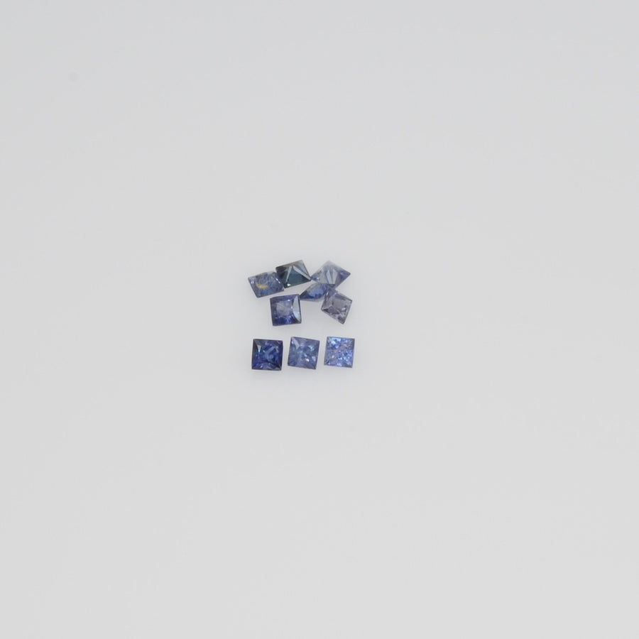 1.4-3.3 MM Natural Princess Cut Blue Sapphire Loose Gemstone