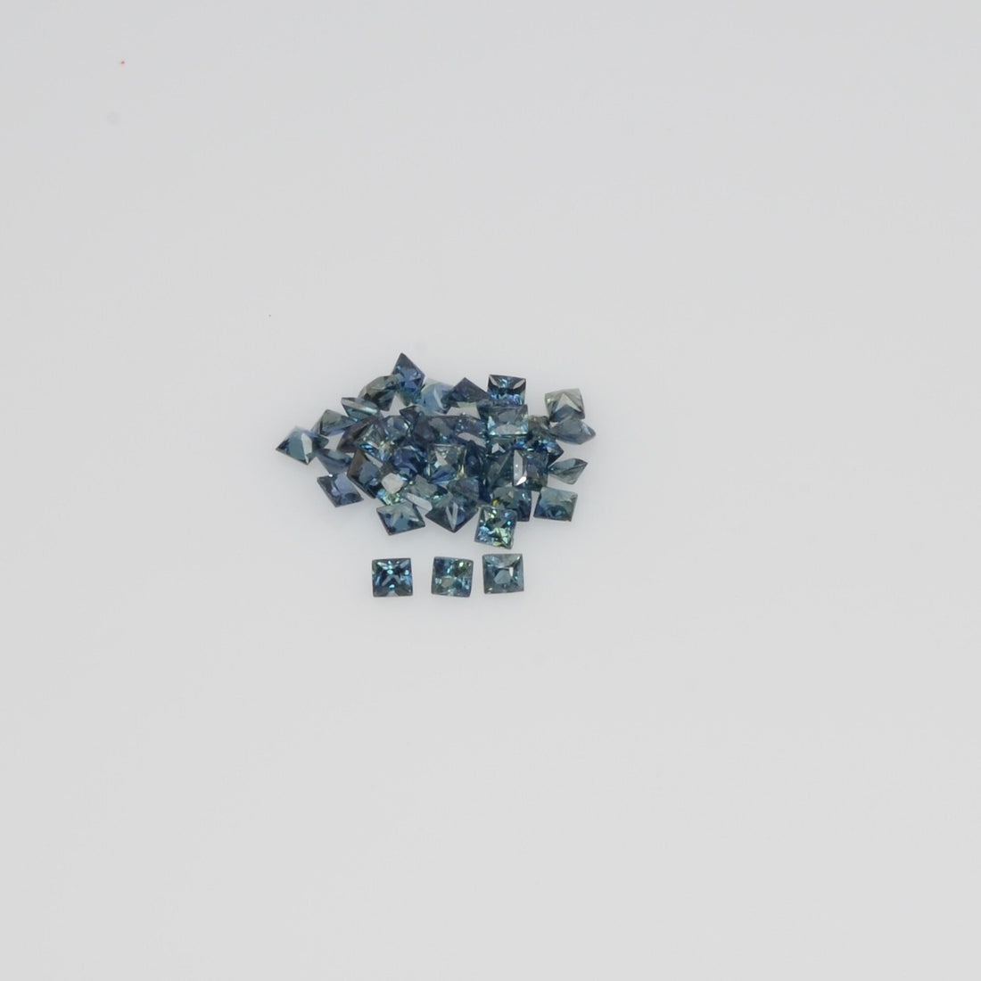 1.3-2.7 MM Natural Princess Cut Teal Blue Green Sapphire Loose Gemstone