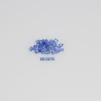 1.0-1.8 MM Natural Princess Cut Blue Sapphire Loose Gemstone
