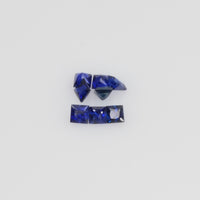 1.7-2.2 MM Natural Princess Cut Blue Sapphire Loose Gemstone