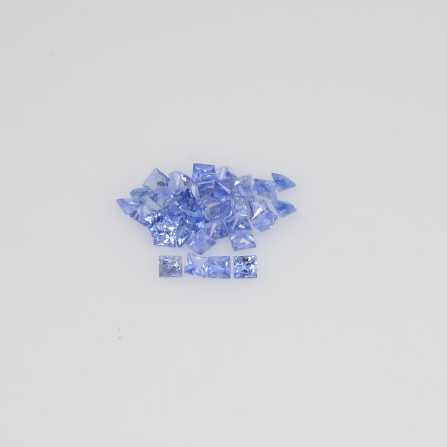 1.6-2.3 MM Natural Princess Cut Blue Sapphire Loose Gemstone