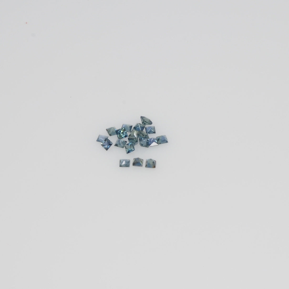 1.1-3.0 MM Natural Princess Cut Teal Blue Green Sapphire Loose Gemstone