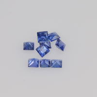 2.1-2.6 MM Natural Princess Cut Blue Sapphire Loose Gemstone