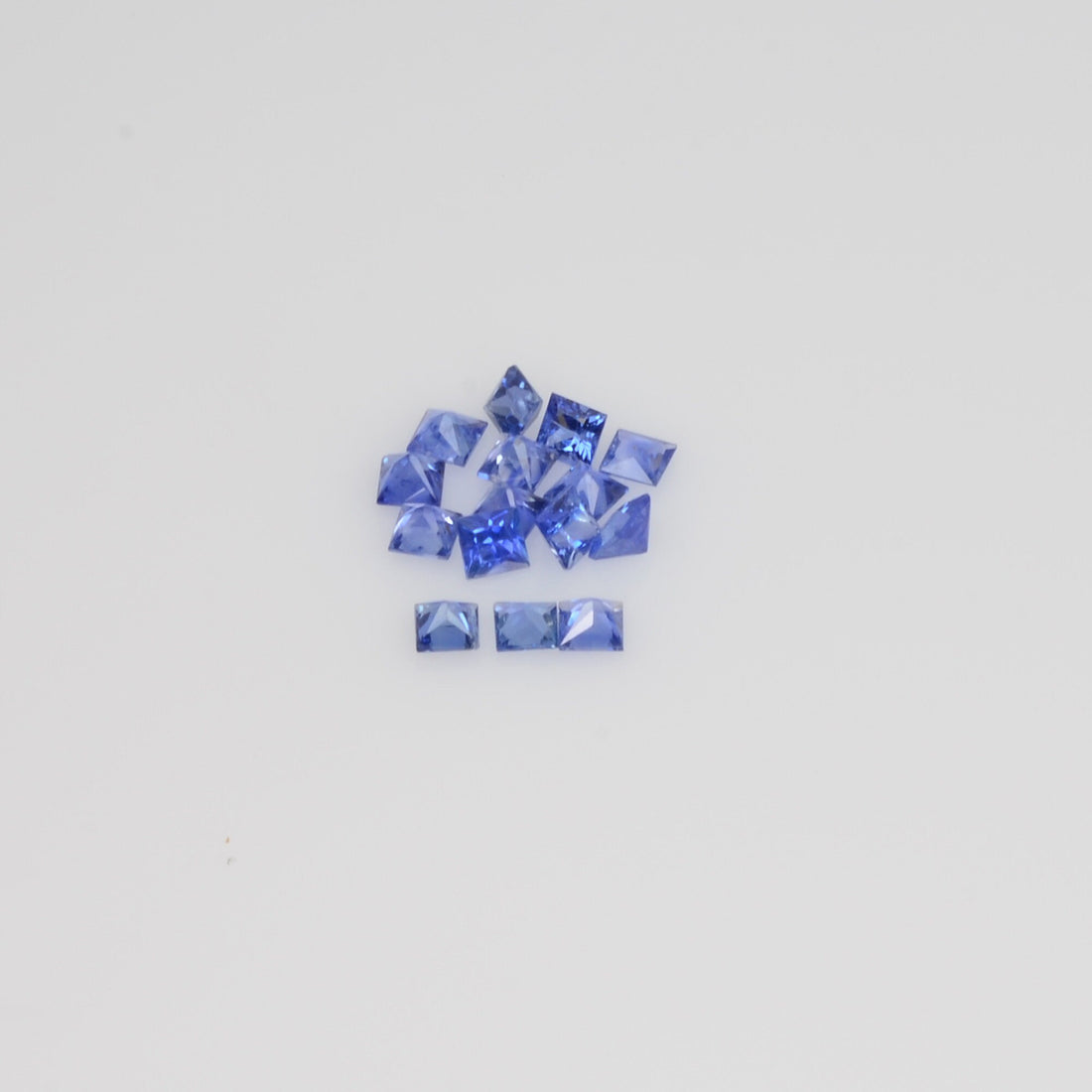 2.2-2.7 MM Natural Princess Cut Blue Sapphire Loose Gemstone
