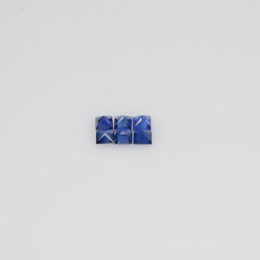 2.6-3.0 MM Natural Princess Cut Blue Sapphire Loose Gemstone