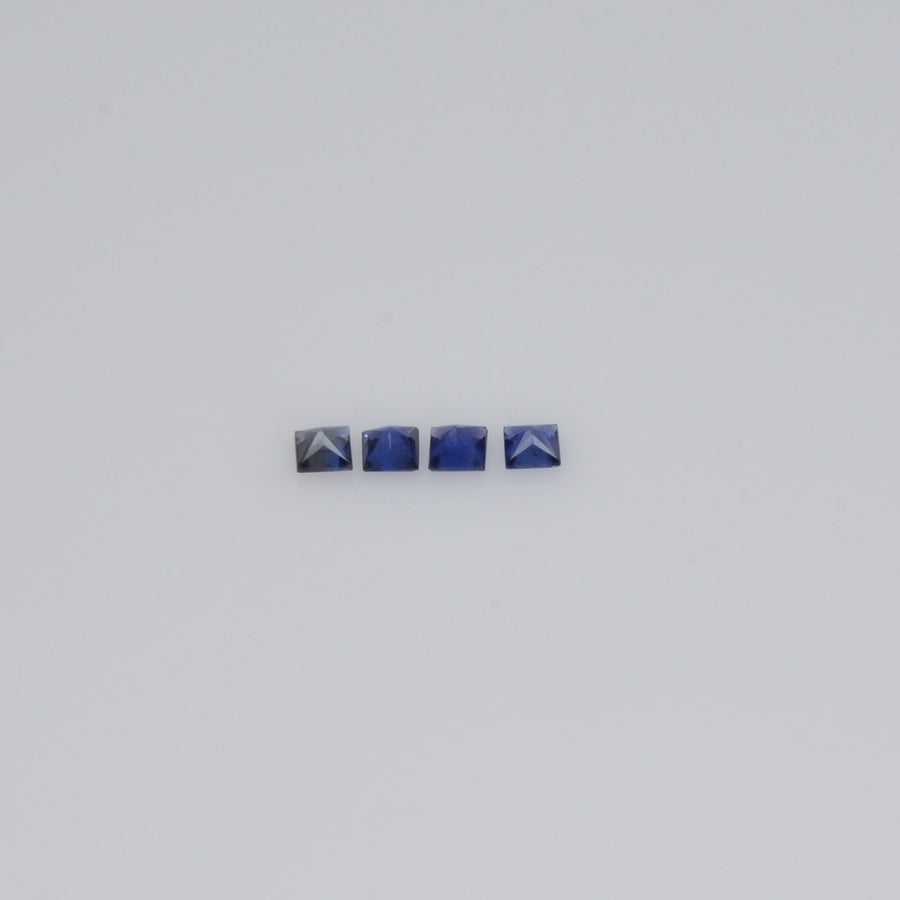 1.6-3.8 MM Natural Princess Cut Blue Sapphire Loose Gemstone