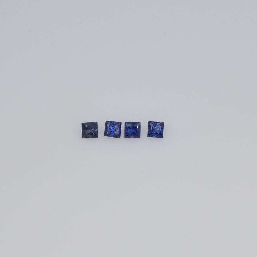 1.6-3.8 MM Natural Princess Cut Blue Sapphire Loose Gemstone