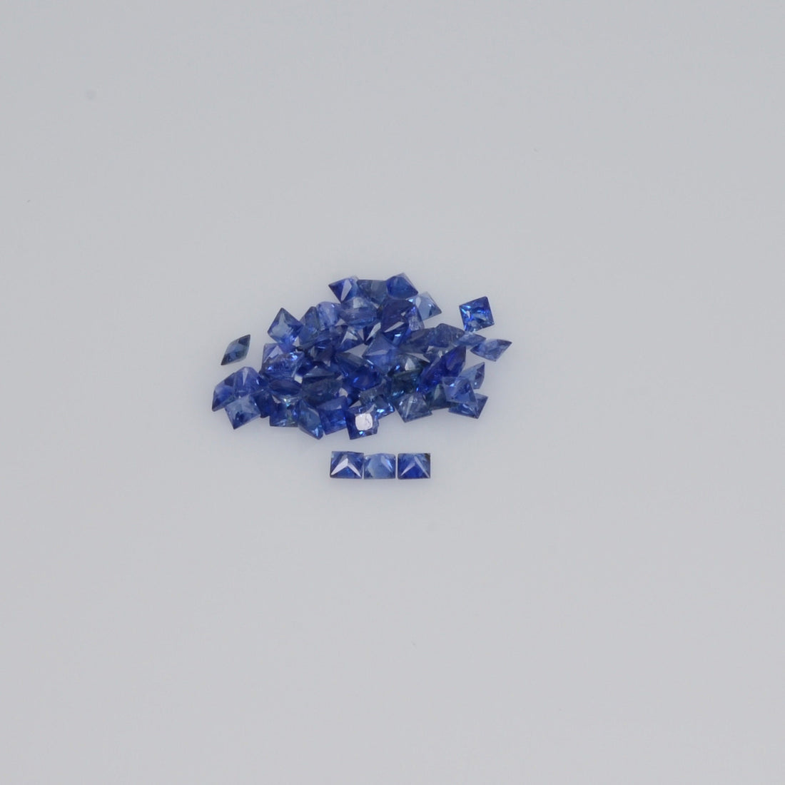 1.0-5.1 MM Natural Princess Cut Blue Sapphire Loose Gemstone