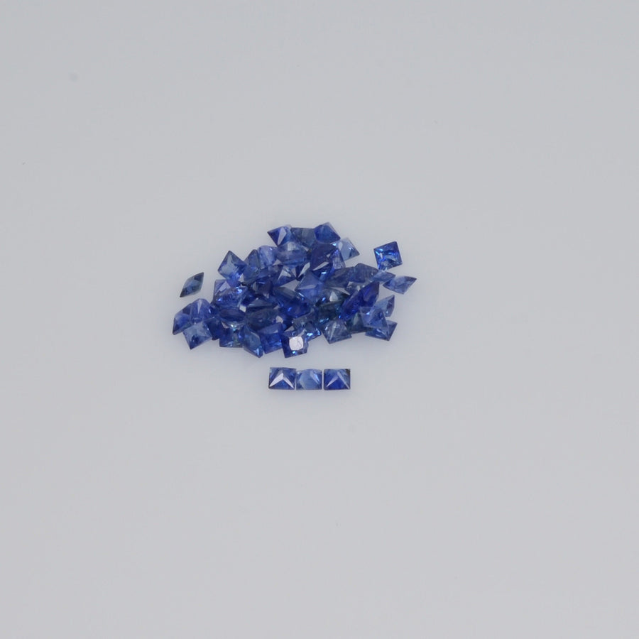 1.0-5.1 MM Natural Princess Cut Blue Sapphire Loose Gemstone