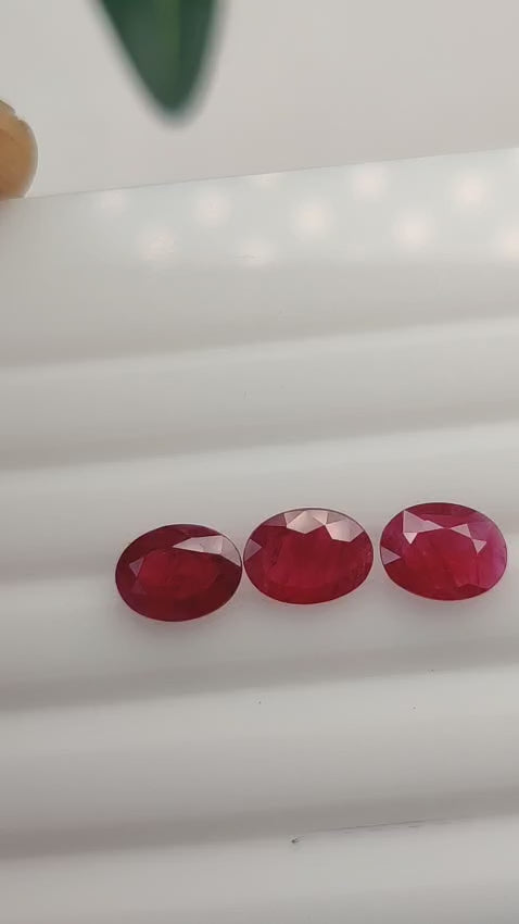 8x6 MM Natural Ruby Loose Gemstone Oval Cut