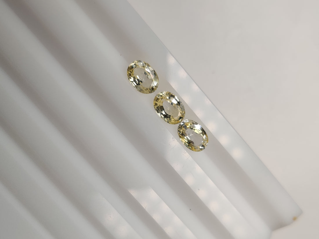 7x5 mm Natural Calibrated Sri Lanka Yellow Sapphire Loose Gemstone Oval Cut