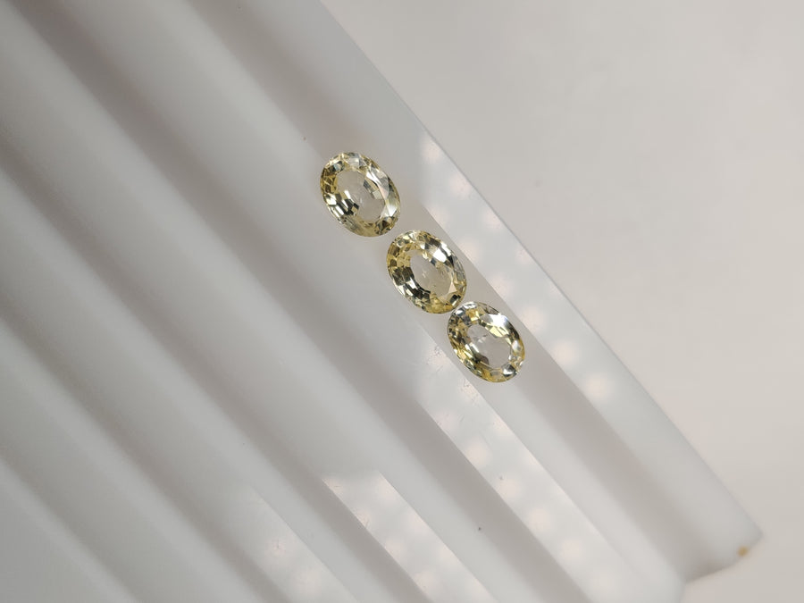 7x5 mm Natural Calibrated Sri Lanka Yellow Sapphire Loose Gemstone Oval Cut